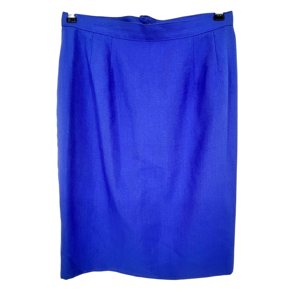 Vintage Royal‎ Blue Pencil Skirt Women's Size 6 Knee Length Business Casual